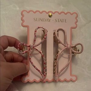 Sunday State Pink Hair Clips